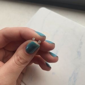 Gorgeous crystal sterling silver earrings